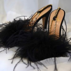 Brother Vellies Rivoli Palms Pump - Midnight